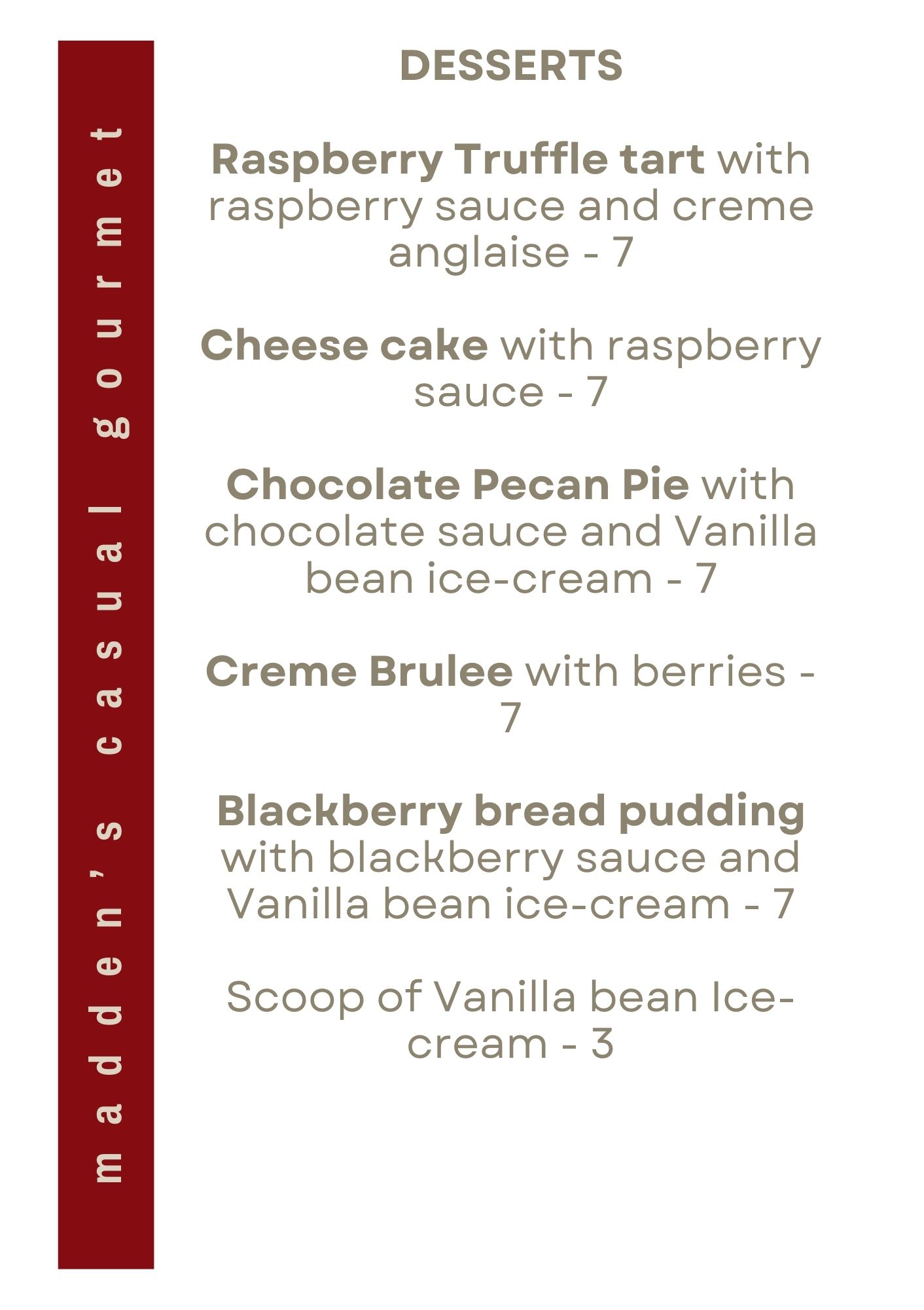 Dessert Menu (6x9)